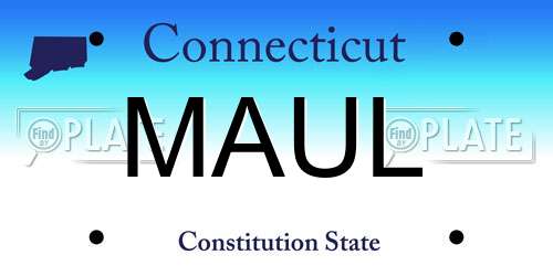 MAUL Connecticut License Plate