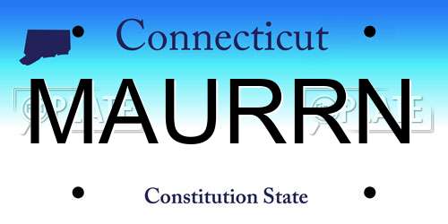 MAURRN Connecticut License Plate