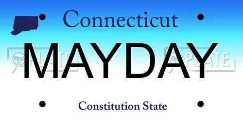 MAYDAY Connecticut License Plate