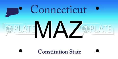 MAZ Connecticut License Plate