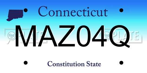 MAZ04Q Connecticut License Plate