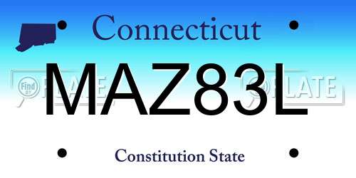 MAZ83L Connecticut License Plate