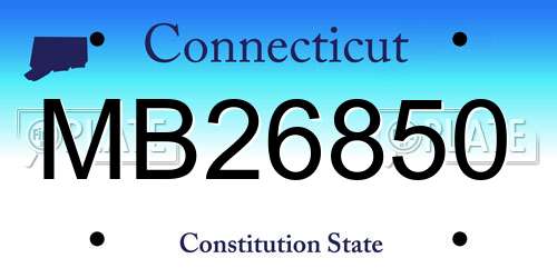 MB26850 Connecticut License Plate