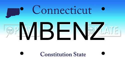 MBENZ Connecticut License Plate