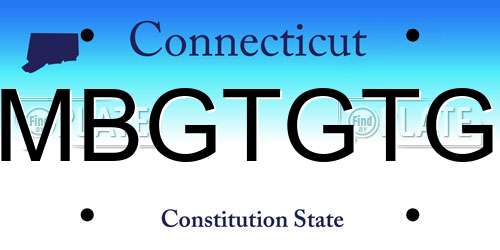 MBGTGTG Connecticut License Plate