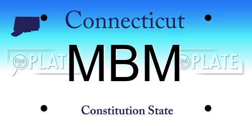 MBM Connecticut License Plate