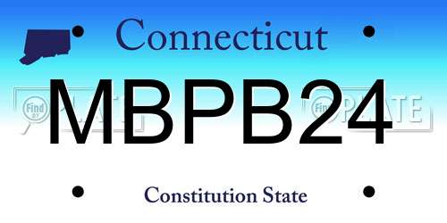MBPB24 Connecticut License Plate
