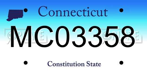 MC03358 Connecticut License Plate