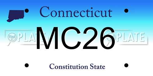 MC26 Connecticut License Plate