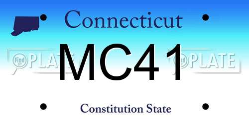 MC41 Connecticut License Plate