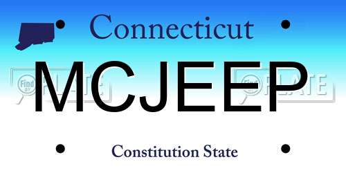 MCJEEP Connecticut License Plate