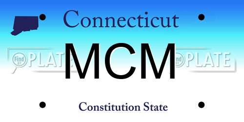 MCM Connecticut License Plate