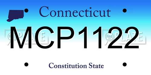 MCP1122 Connecticut License Plate