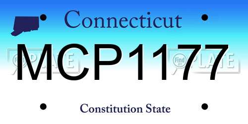 MCP1177 Connecticut License Plate