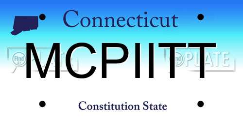 MCPIITT Connecticut License Plate
