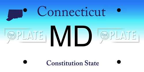MD Connecticut License Plate