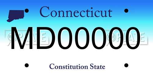 MD00000 Connecticut License Plate