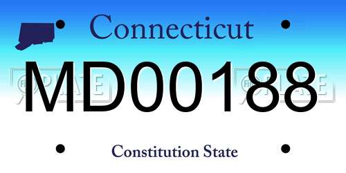 MD00188 Connecticut License Plate