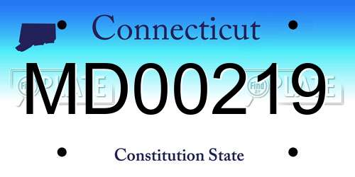 MD00219 Connecticut License Plate