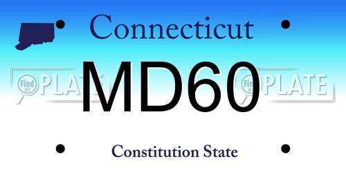 MD60 Connecticut License Plate