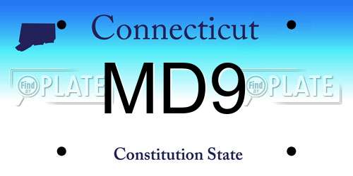 MD9 Connecticut License Plate