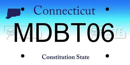 MDBT06 Connecticut License Plate