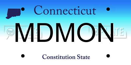 MDMON Connecticut License Plate
