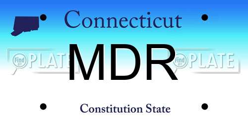MDR Connecticut License Plate