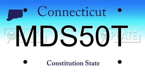 MDS50T Connecticut License Plate