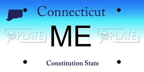 ME Connecticut License Plate