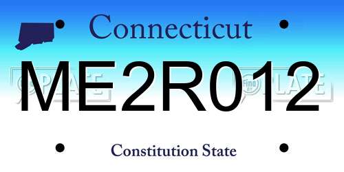 ME2R012 Connecticut License Plate