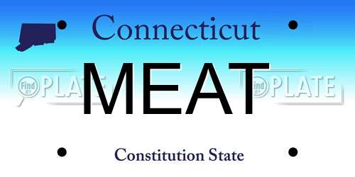 MEAT Connecticut License Plate