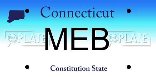 MEB Connecticut License Plate