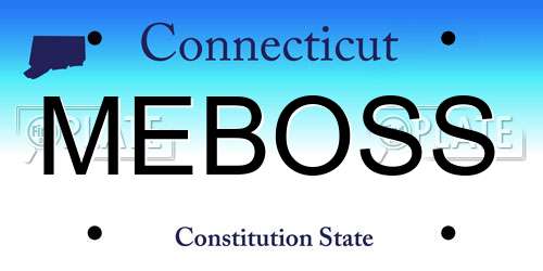 MEBOSS Connecticut License Plate