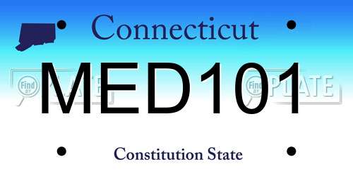 MED101 Connecticut License Plate