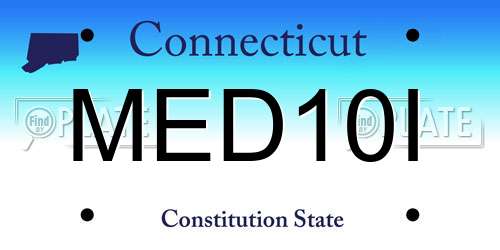 MED10I Connecticut License Plate
