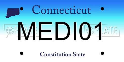MEDI01 Connecticut License Plate