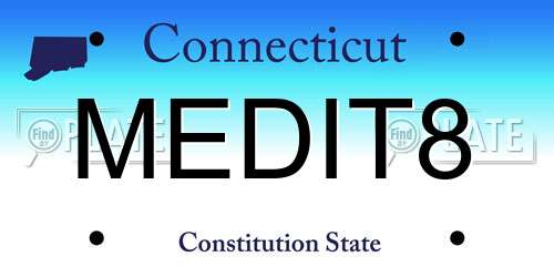 MEDIT8 Connecticut License Plate