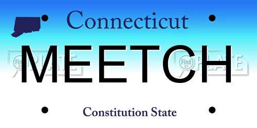 MEETCH Connecticut License Plate