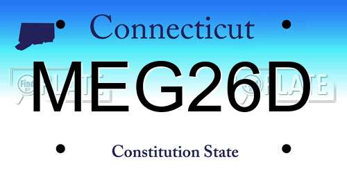MEG26D Connecticut License Plate
