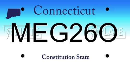 MEG26O Connecticut License Plate