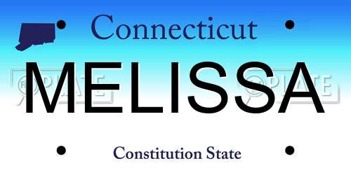 MELISSA Connecticut License Plate