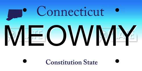 MEOWMY Connecticut License Plate