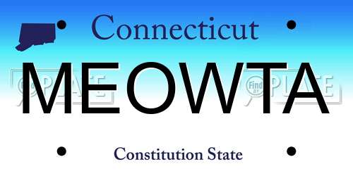 MEOWTA Connecticut License Plate