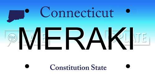 MERAKI Connecticut License Plate
