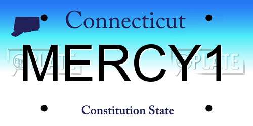 MERCY1 Connecticut License Plate