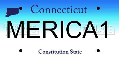 MERICA1 Connecticut License Plate
