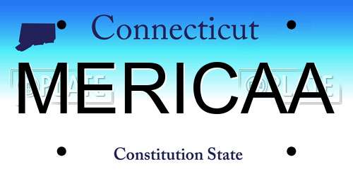 MERICAA Connecticut License Plate