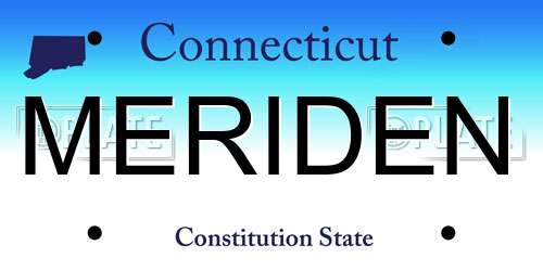 MERIDEN Connecticut License Plate