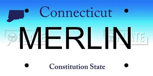MERLIN Connecticut License Plate